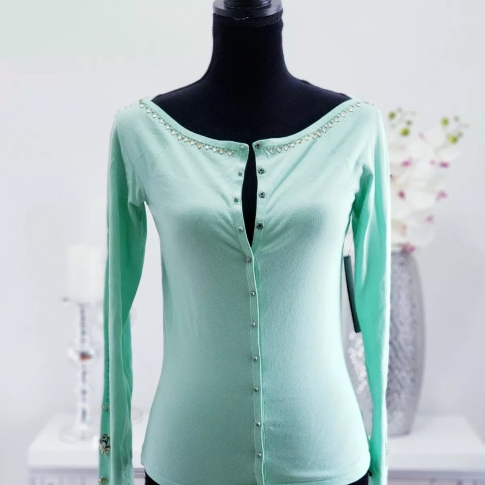 Elie Tahari Jeweled Cardigan